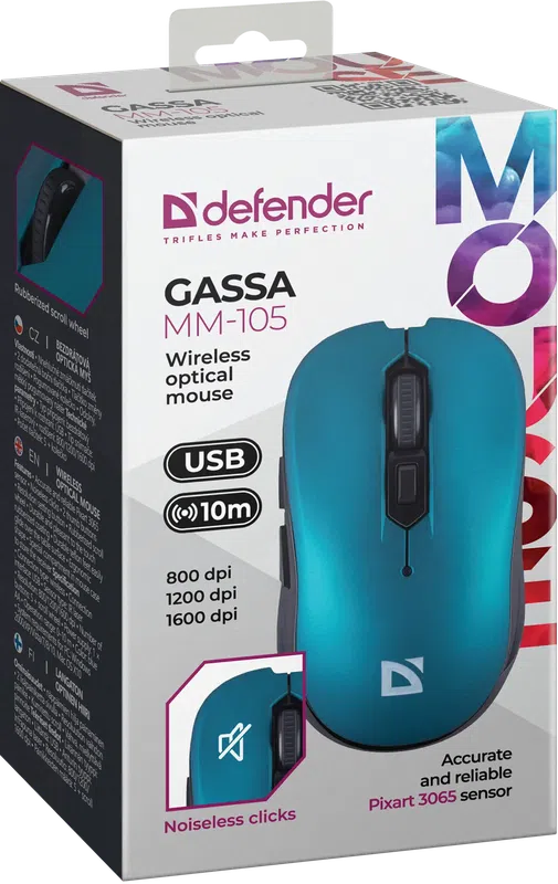 Defender - Безжична оптична мишка Gassa MM-105
