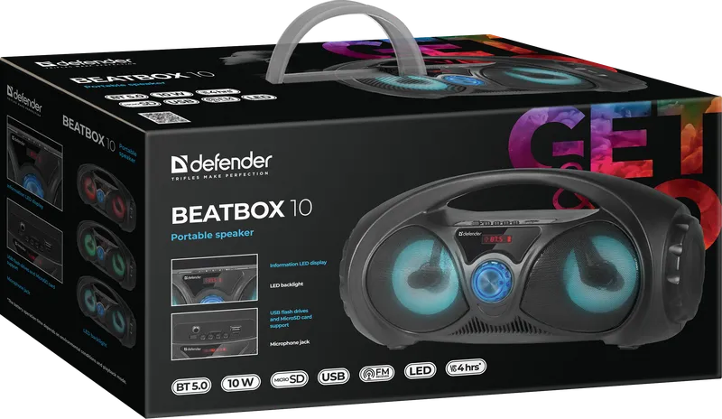 Defender - Преносим високоговорител Beatbox 10