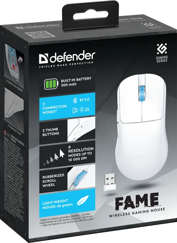 Defender - Безжична мишка за игри Fame GM-516