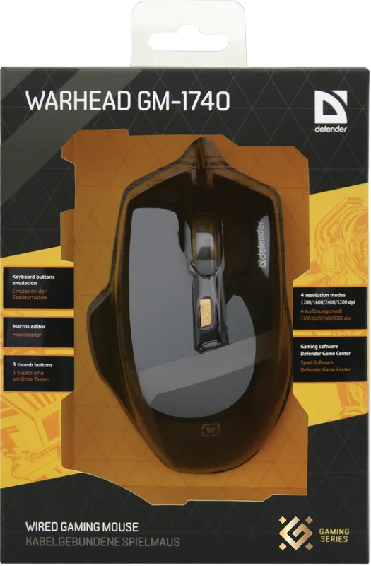 Defender - Жична мишка за игри Warhead GM-1740