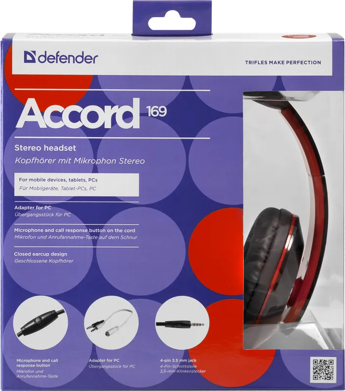 Defender - Слушалки за мобилни устройства Accord-169