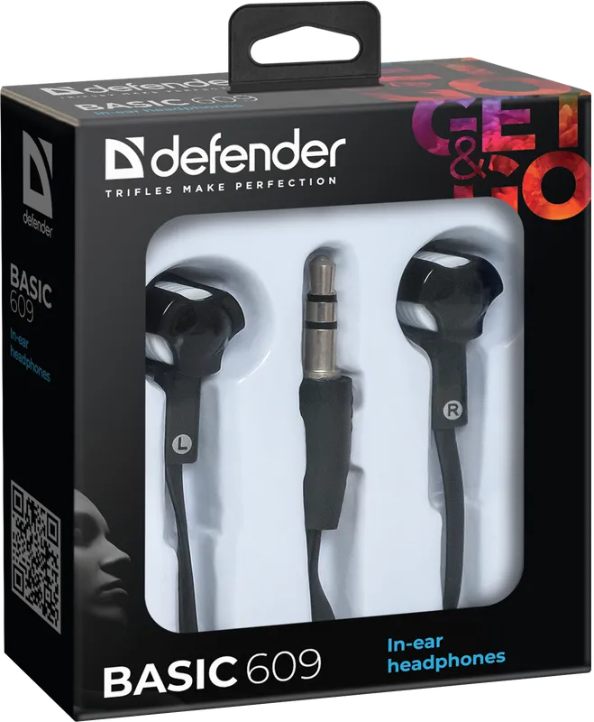 Defender - Слушалки за поставяне в ушите Basic 609