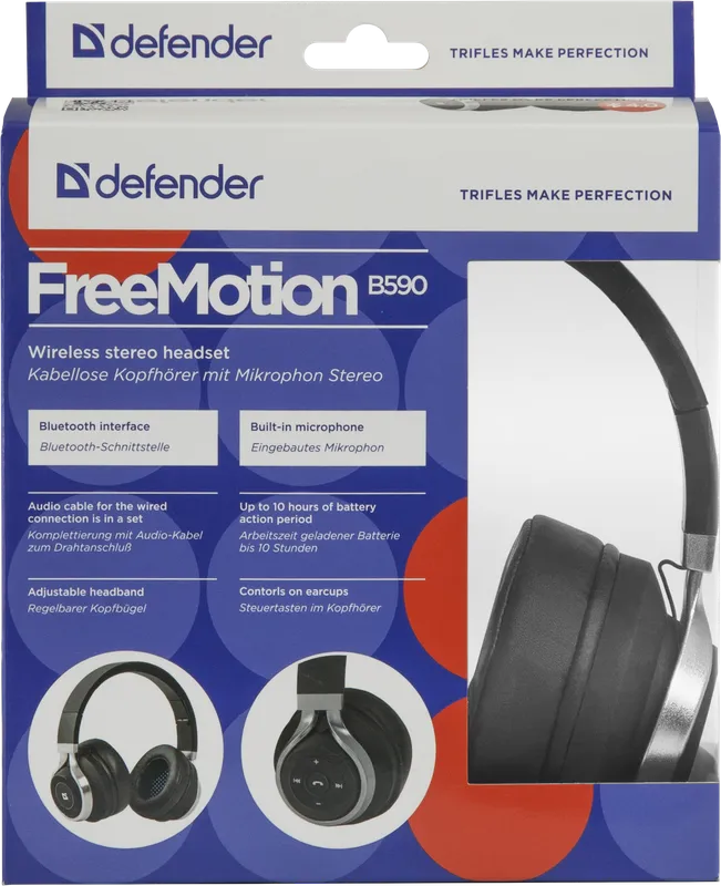 Defender - Безжични стерео слушалки FreeMotion B590