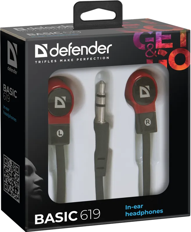 Defender - Слушалки за поставяне в ушите Basic 619