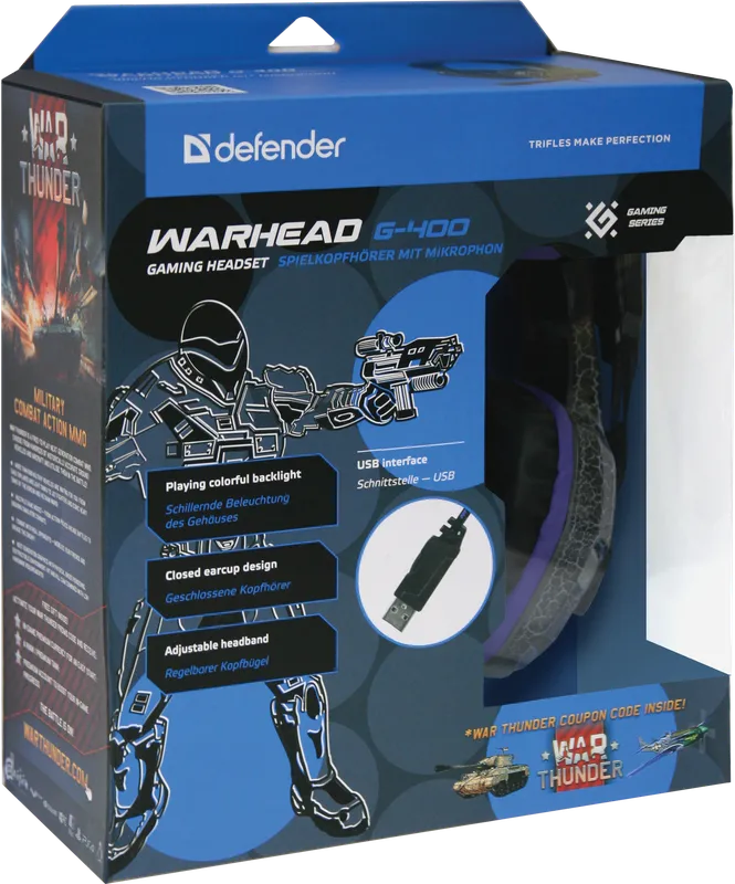 Defender - Слушалки за игри Warhead G-400