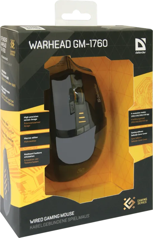 Defender - Жична мишка за игри Warhead GM-1760