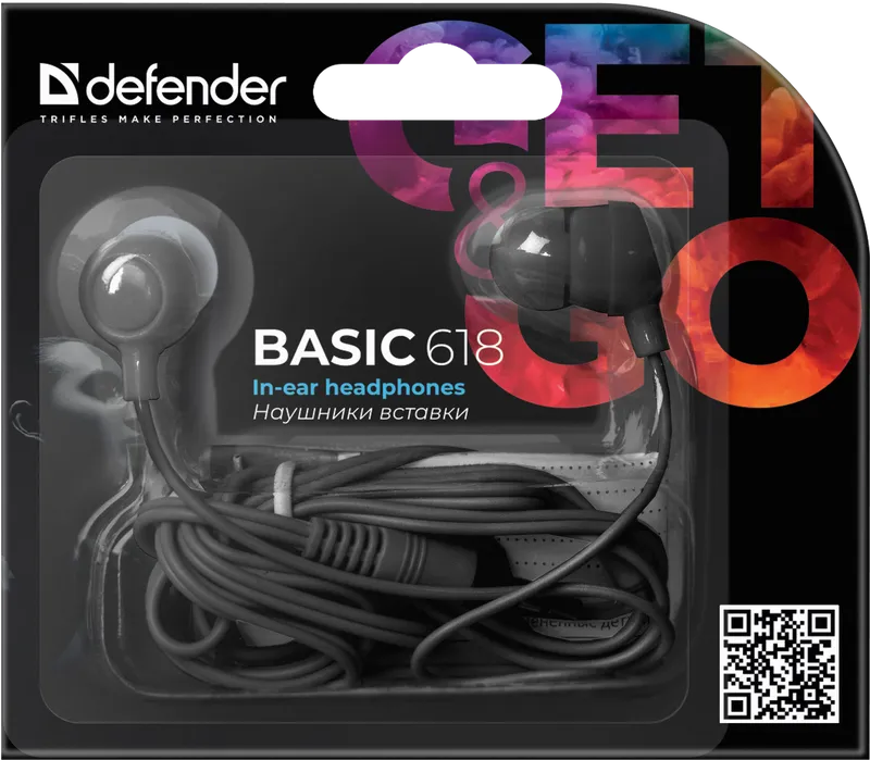 Defender - Слушалки за поставяне в ушите Basic 618