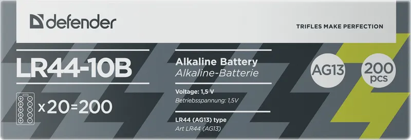 Defender - Алкална батерия LR44-10B