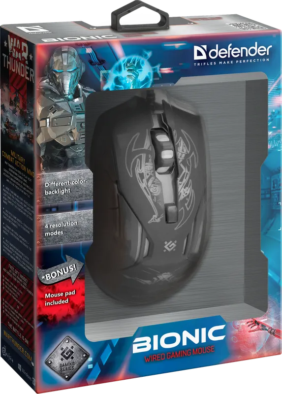 Defender - Жична мишка за игри Bionic GM-250L