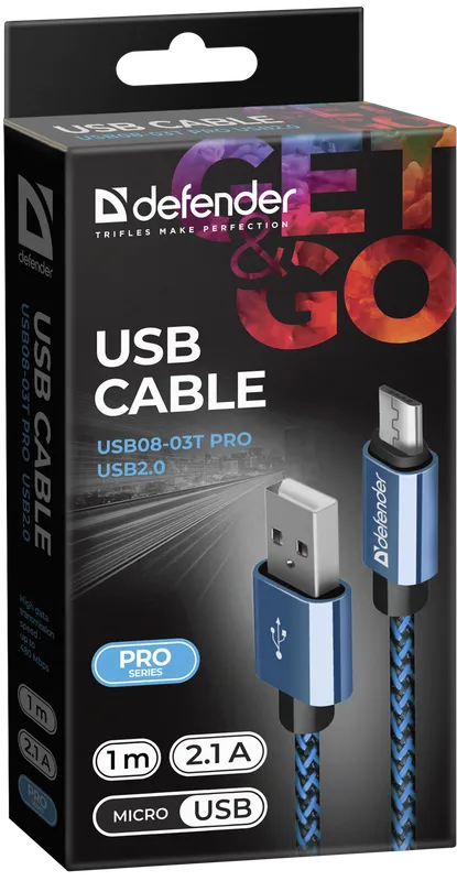 Defender - USB кабел USB08-03T PRO USB2.0