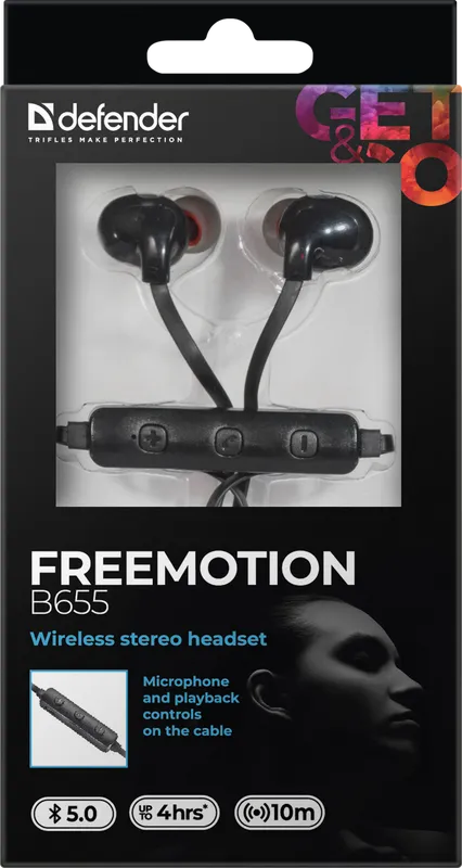 Defender - Безжични стерео слушалки FreeMotion B655