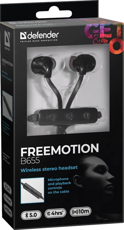 Defender - Безжични стерео слушалки FreeMotion B655