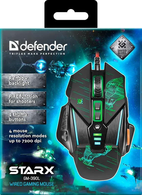 Defender - Жична мишка за игри sTarx GM-390L