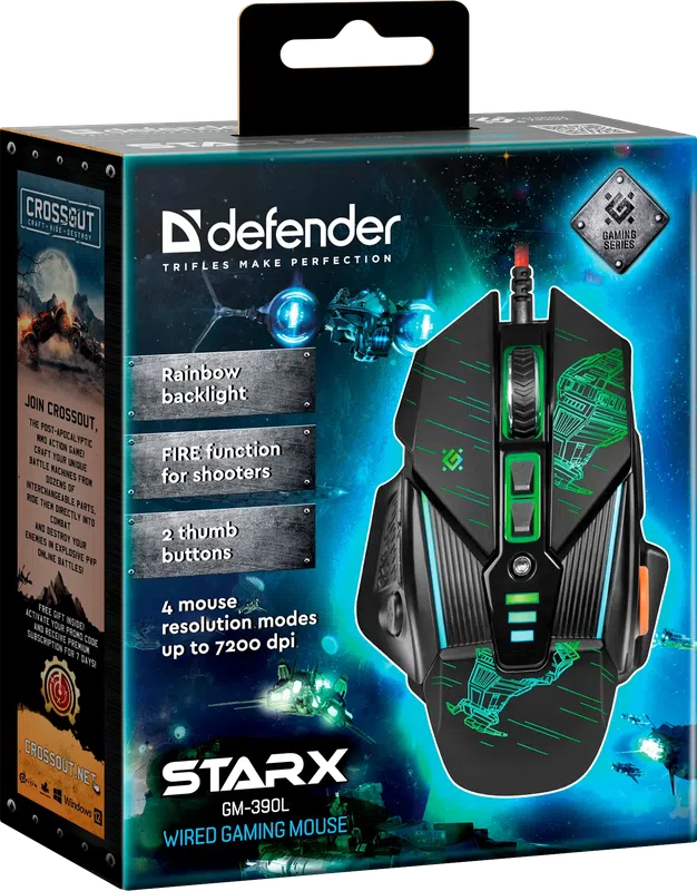 Defender - Жична мишка за игри sTarx GM-390L