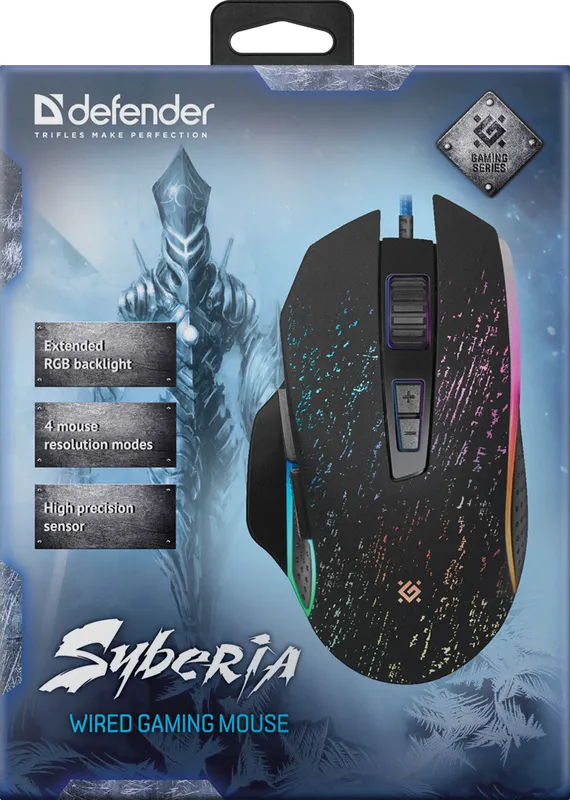 Defender - Жична мишка за игри Syberia GM-680L