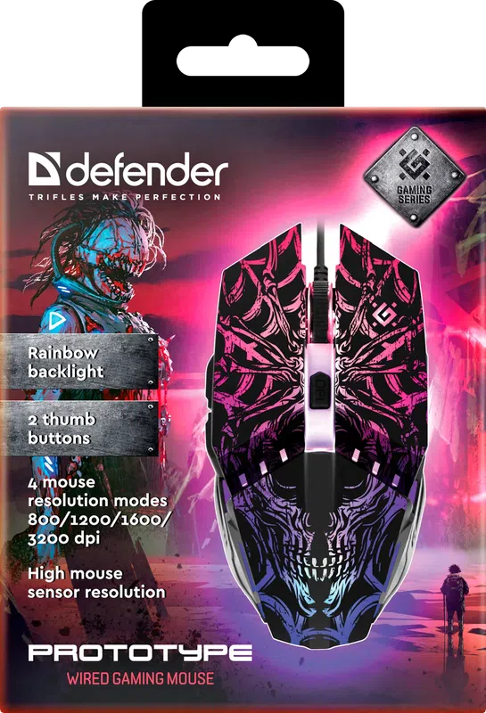 Defender - Жична мишка за игри Prototype GM-670L