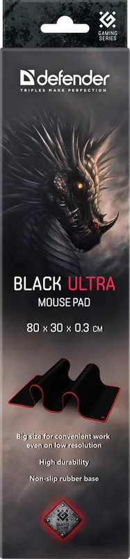 Defender - Подложка за мишка Black Ultra