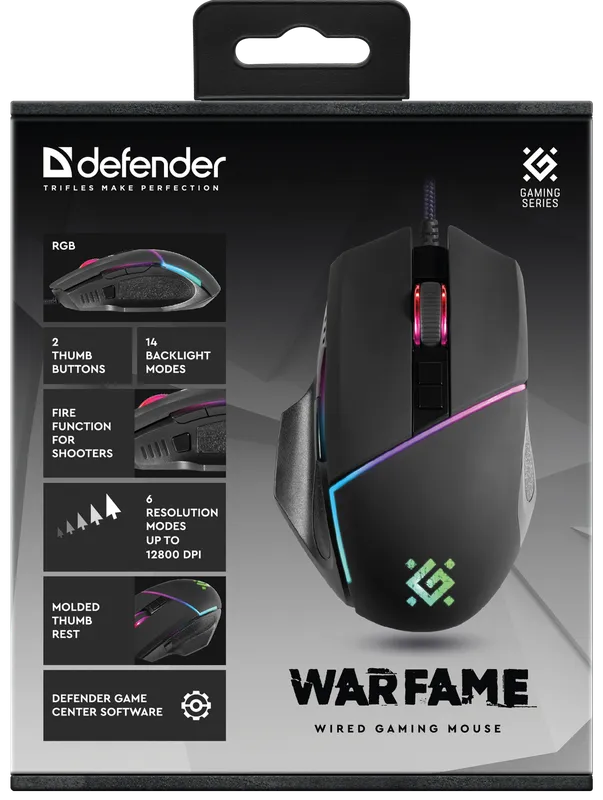 Defender - Жична мишка за игри Warfame GM-880L
