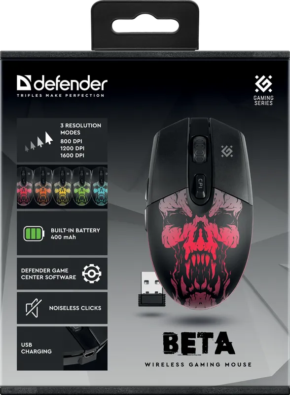 Defender - Безжична мишка за игри Beta GM-707L