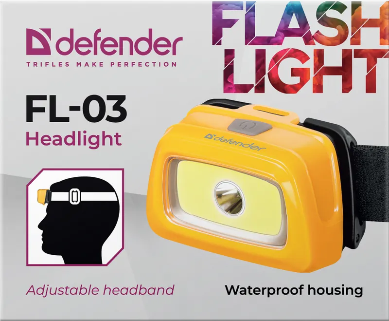 Defender - Фар FL-03, LED+COB, 3 modes