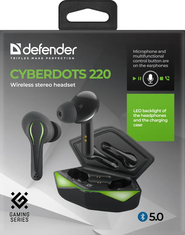 Defender - Безжични стерео слушалки CyberDots 220