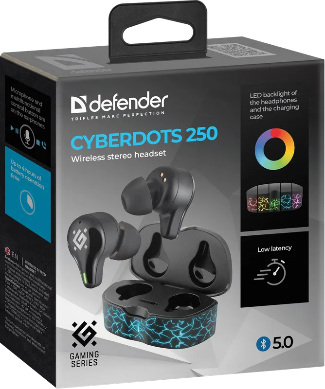 Defender - Безжични стерео слушалки CyberDots 250