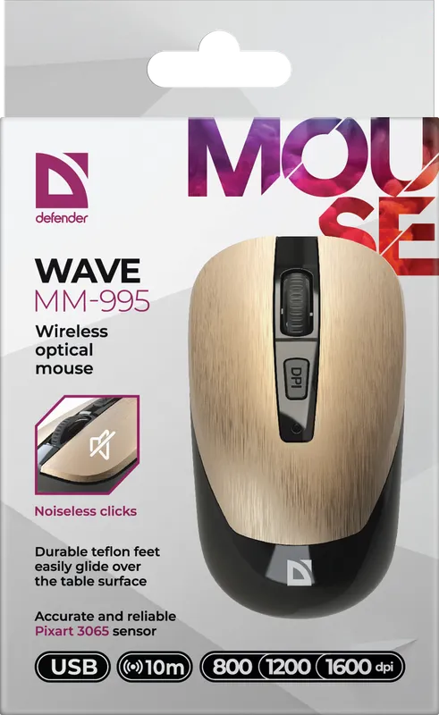 Defender - Безжична оптична мишка Wave MM-995