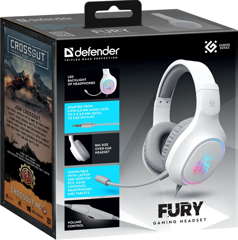 Defender - Слушалки за игри Fury