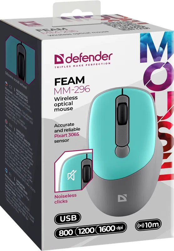 Defender - Безжична оптична мишка Feam MM-296