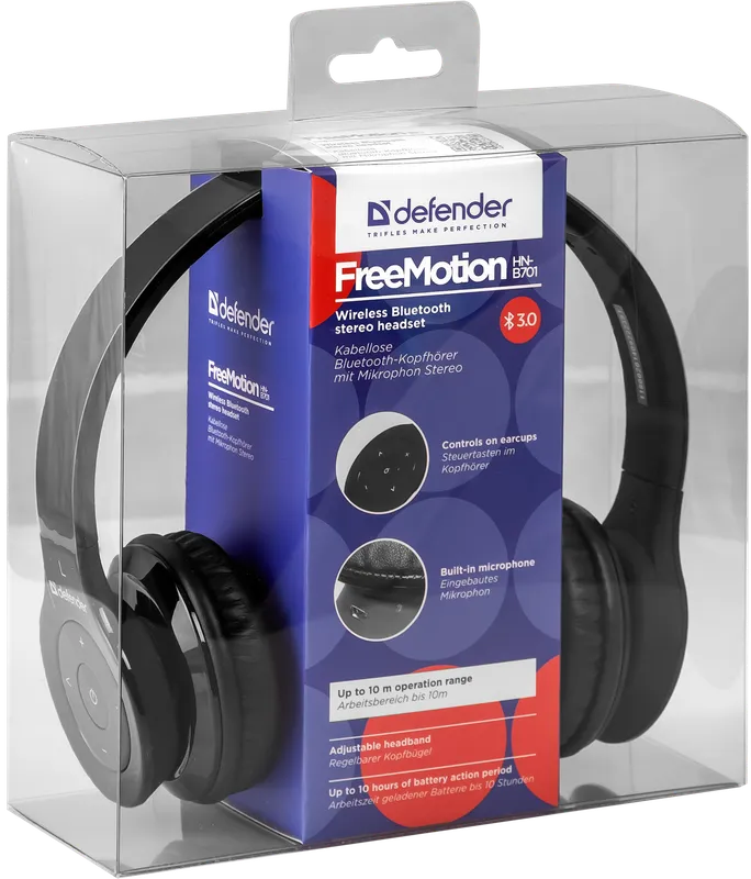 Defender - Безжични стерео слушалки FreeMotion HN-B701