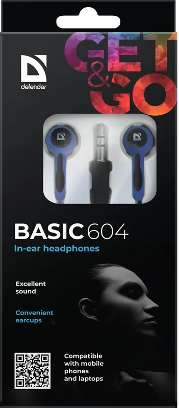 Defender - Слушалки за поставяне в ушите Basic 604