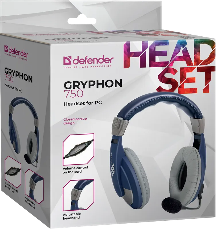 Defender - Слушалки за компютър Gryphon 750