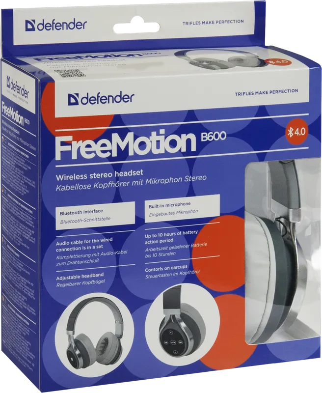 Defender - Безжични стерео слушалки FreeMotion B600