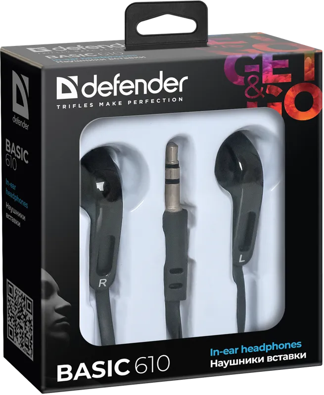 Defender - Слушалки за поставяне в ушите Basic 610