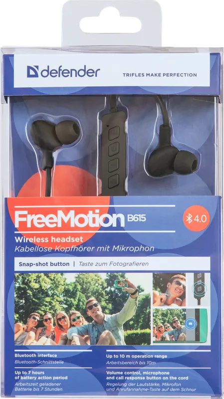 Defender - Безжични стерео слушалки FreeMotion B615