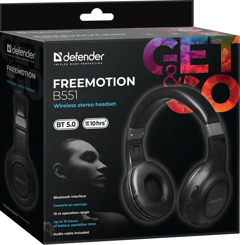 Defender - Безжични стерео слушалки FreeMotion B551