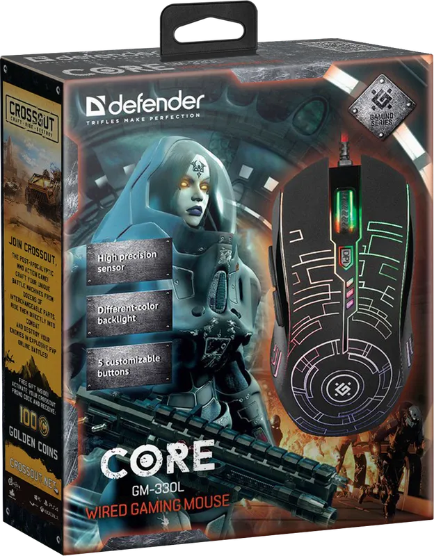 Defender - Жична мишка за игри Core GM-330L