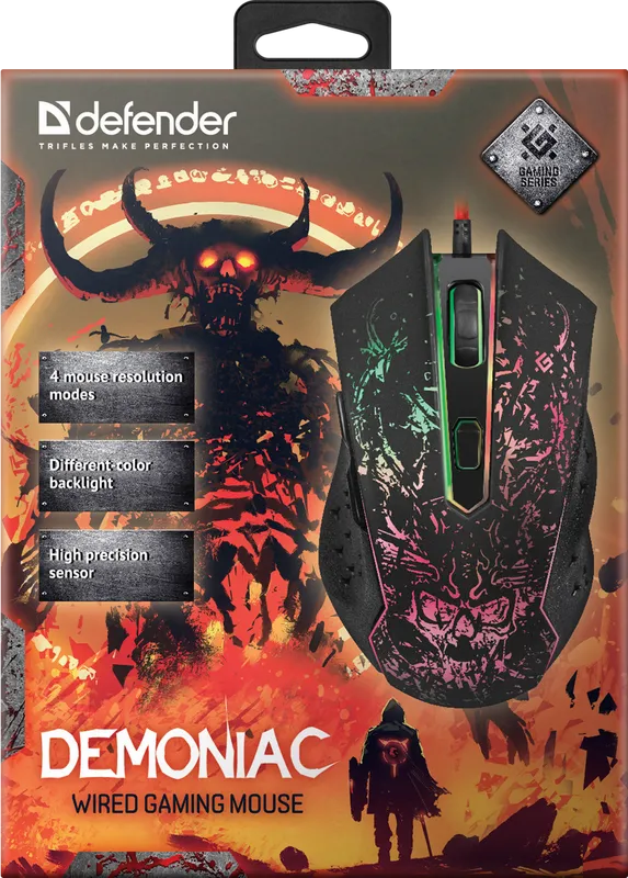 Defender - Жична мишка за игри Demoniac GM-540L