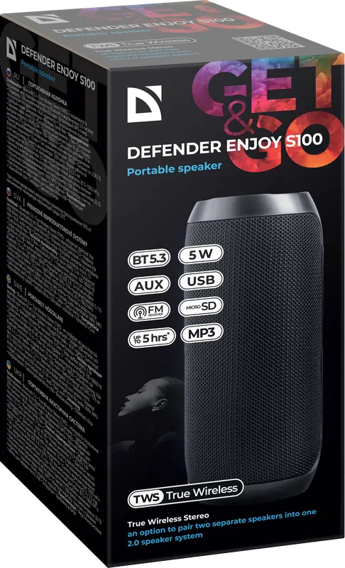 Defender - Преносим високоговорител Enjoy S100