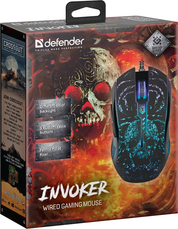 Defender - Жична мишка за игри InvokerGM-947