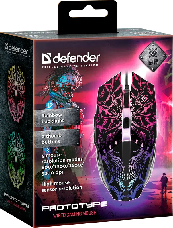 Defender - Жична мишка за игри Prototype GM-670L