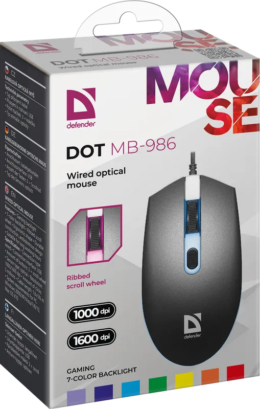 Defender - Жична оптична мишка Dot MB-986