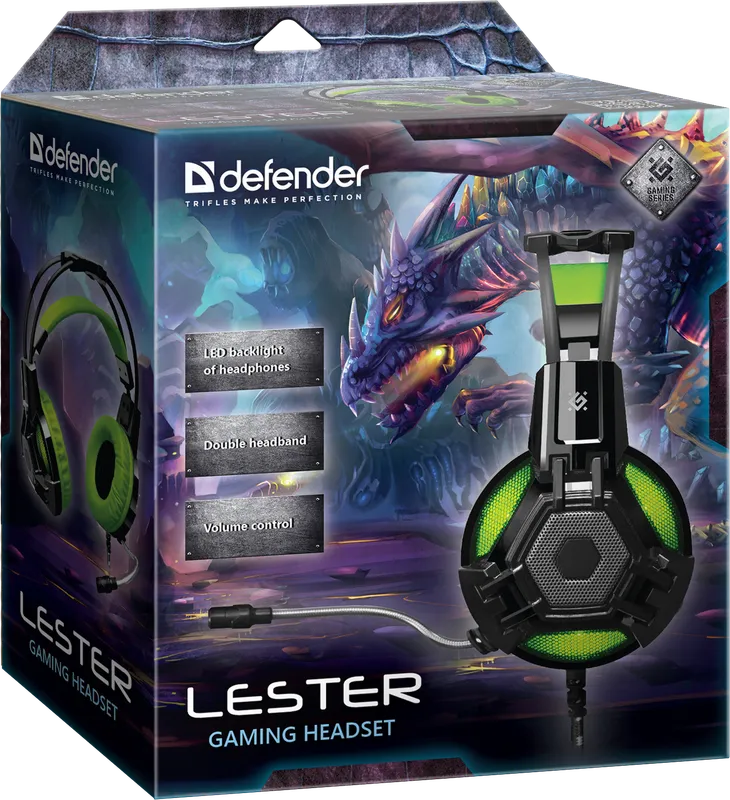 Defender - Слушалки за игри Lester