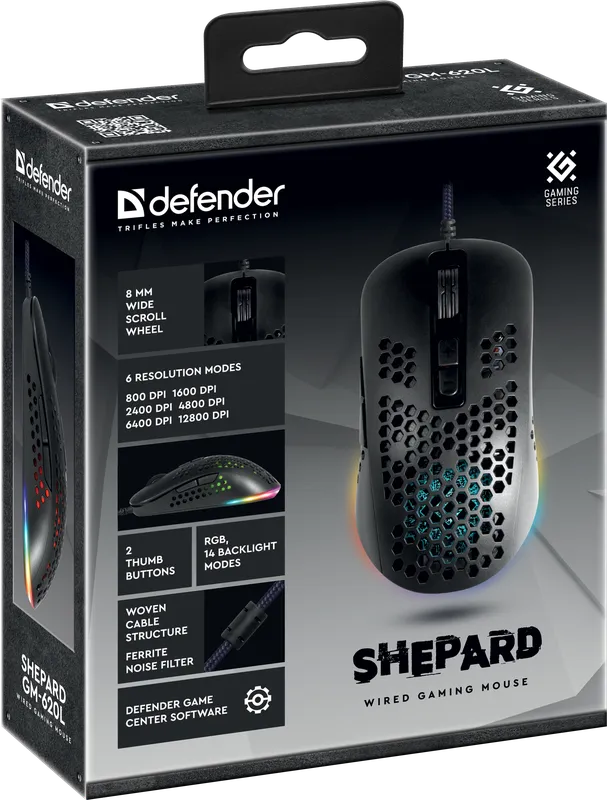 Defender - Жична мишка за игри Shepard GM-620L