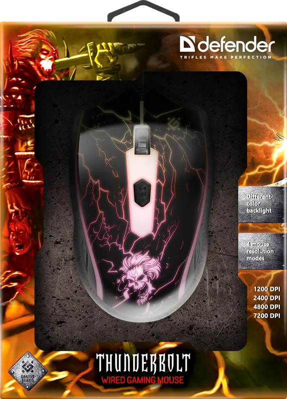 Defender - Жична мишка за игри Thunderbolt GM-925