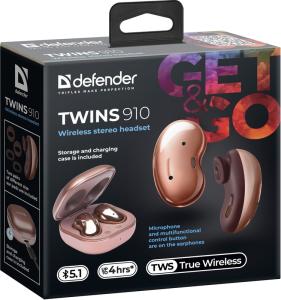 Defender - Безжични стерео слушалки Twins 910