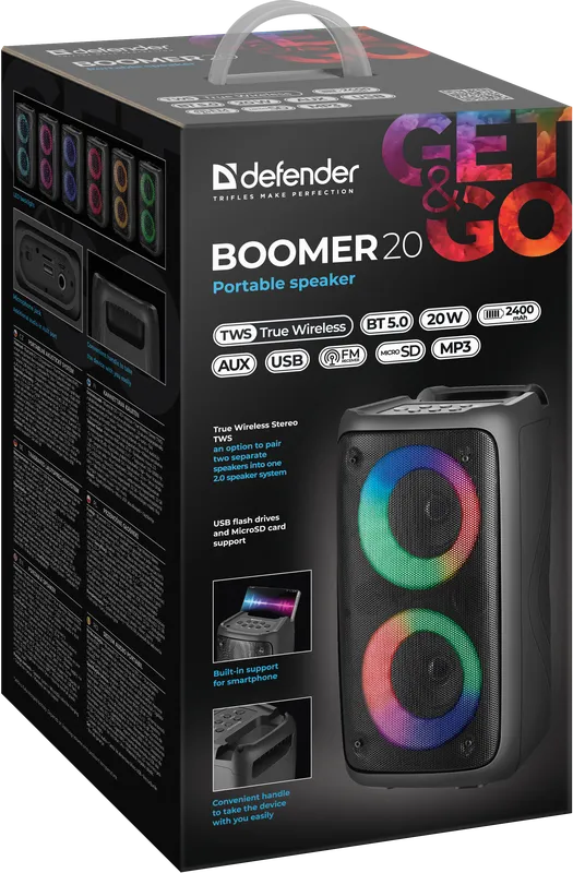 Defender - Преносим високоговорител Boomer 20