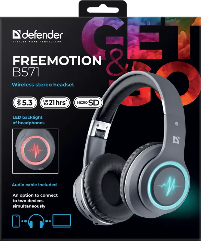 Defender - Безжични стерео слушалки FreeMotion B571