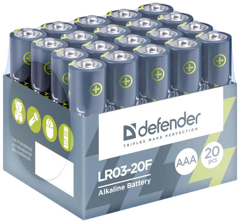 Defender - Алкална батерия LR03-20F