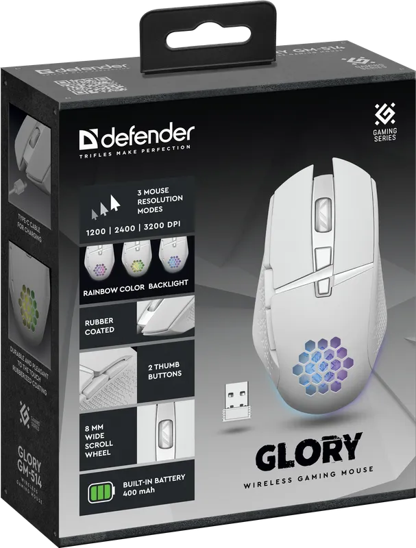 Defender - Безжична мишка за игри Glory GM-514